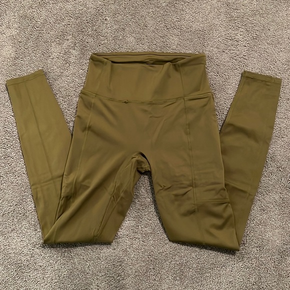 Fabletics Motion 365 Trinity High Waisted Olive Green Legging - Picture 1 of 3